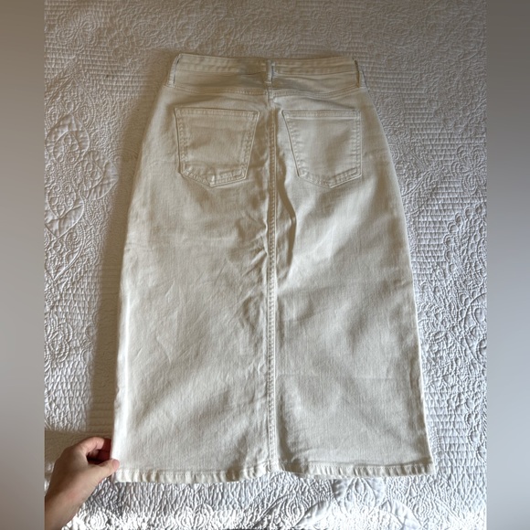 A New Day | Denim Midi Skirt | High Waisted | Jean Material | Mid-Length - Picture 3 of 4